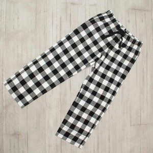 NWT J. Crew Soft Flannel Pants in Black and White Buffalo Check - size S